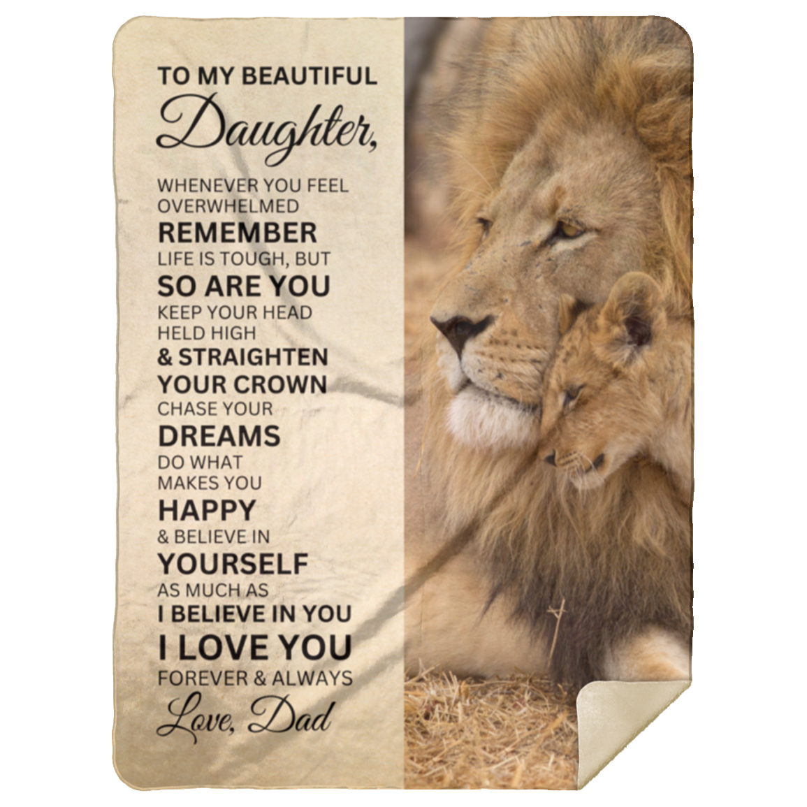 To My Daughter | I Believe in You | Blanket from Dad