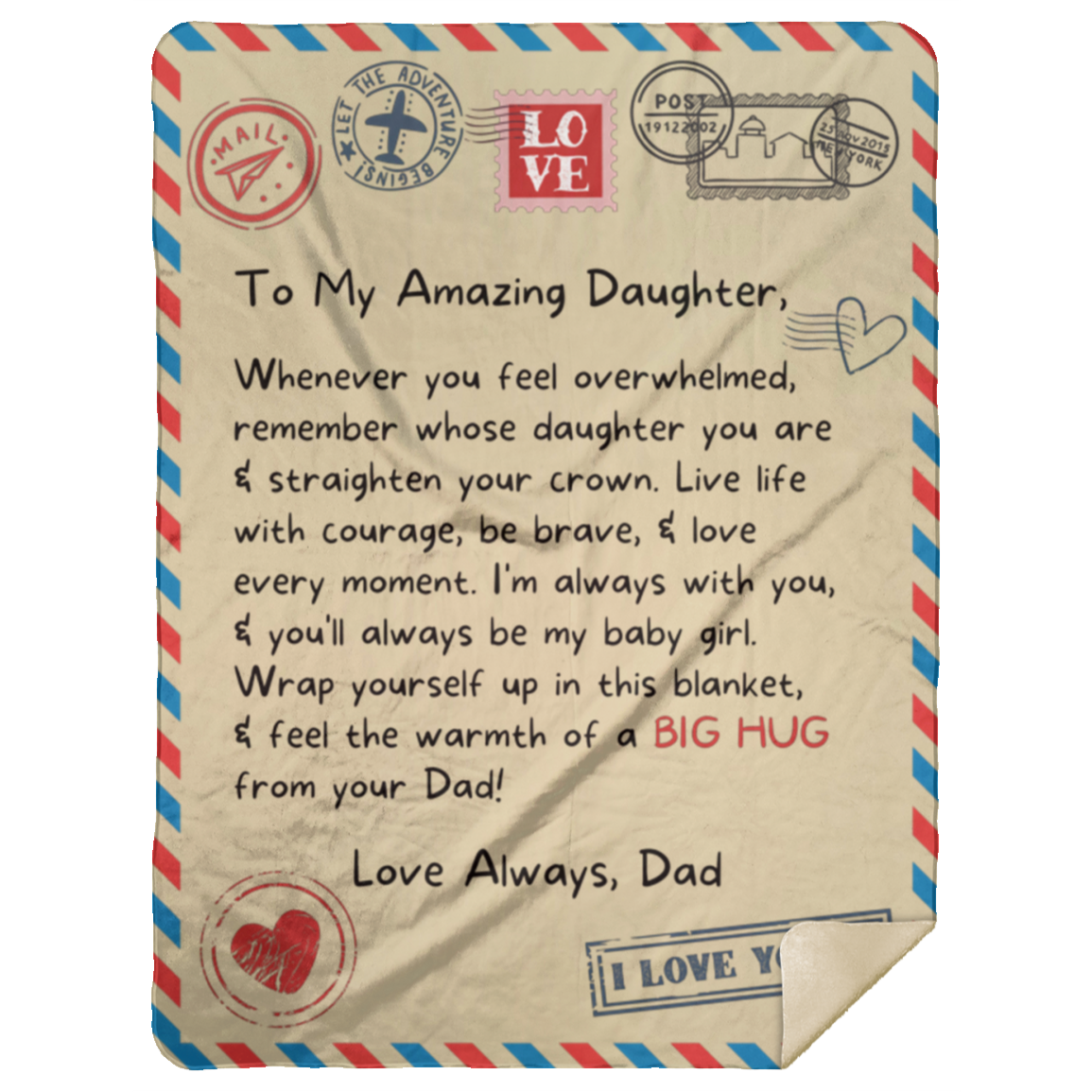 To My Daughter | Straighten Your Crown | Blanket from Dad