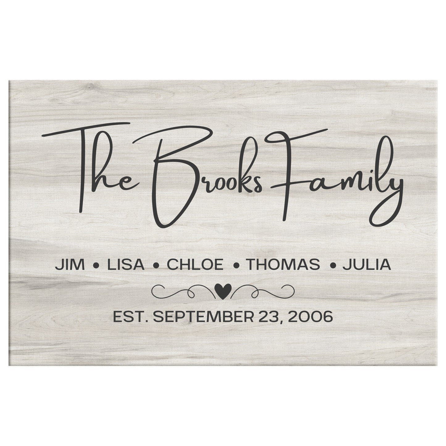 Personalized Family Name Canvas Wall Art