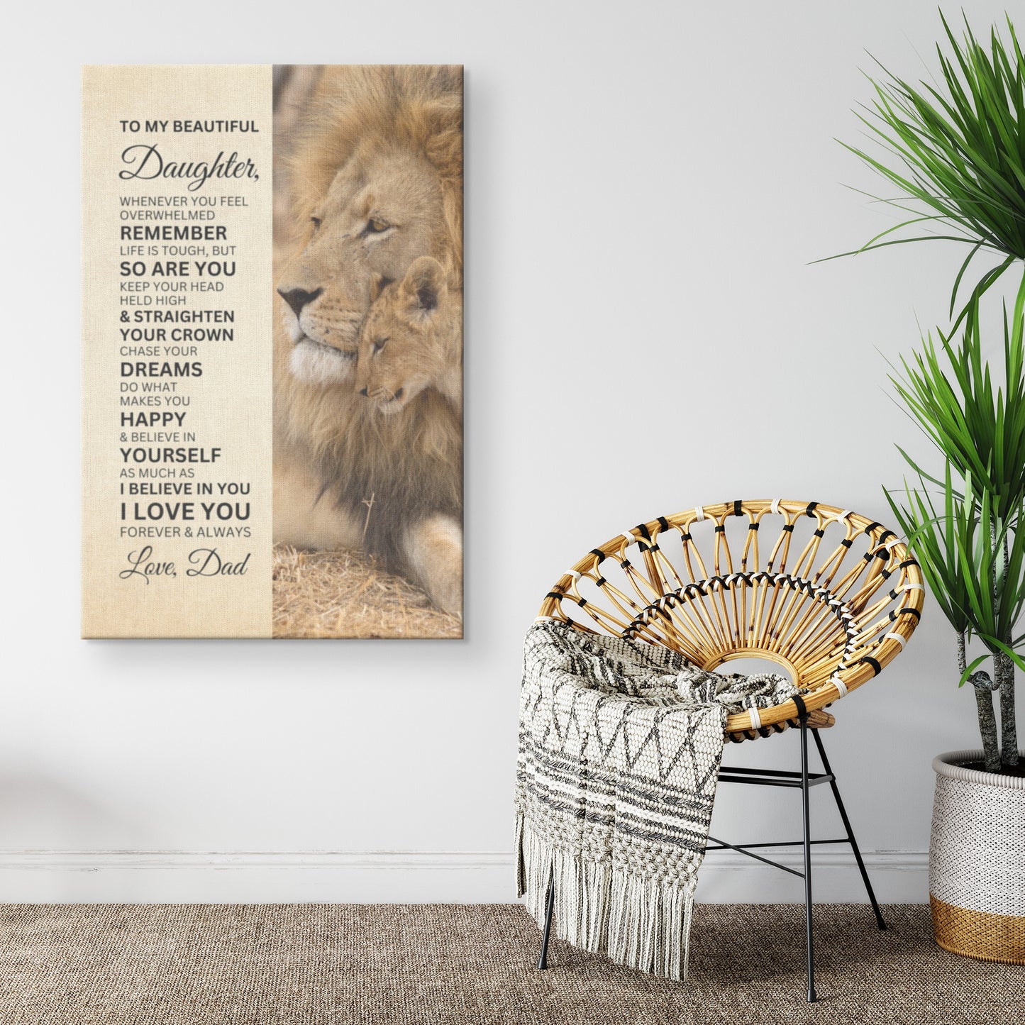 To My Daughter | Straighten Your Crown | Canvas Print from Dad