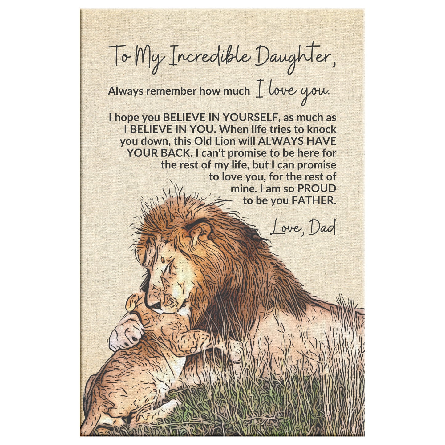 To My Daughter | This Old Lion Will Always Have Your Back