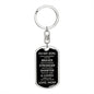 To My Son Dog Tag Keychain | Gift from Mom | Braver, Stronger, Smarter, Loved