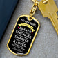 To My Son Keychain | Gift from Dad | Braver, Stronger, Smarter, Loved