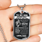 To My Son | Stand Tall | Dog Tag Necklace From Dad