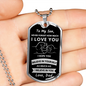 To My Son Dog Tag Necklace | Gift From Dad | Believe in You
