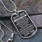 To My Son | Never Forget How Much I Love You | Dog Tag Necklace