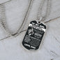 To My Son | Stand Tall | Dog Tag Necklace From Dad
