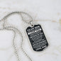 To My Son | Never Forget How Much I Love You | Dog Tag Necklace