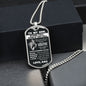 To My Son | Stand Tall | Dog Tag Necklace From Dad