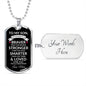 To My Son Dog Tag Necklace | Gift from Mom | Braver, Stronger, Smarter, Loved