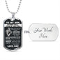 To My Son | Stand Tall | Dog Tag Necklace From Dad
