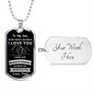 To My Son Dog Tag Necklace | Gift From Dad | Believe in You