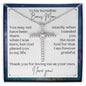 Bonus Mom Gift | Cross Necklace for Step Mom, Boyfriend's Mom, Foster Mom