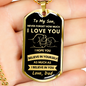 To My Son Dog Tag Necklace | Gift From Dad | Believe in You