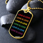 Love Is Love Dog Tag Necklace  | Gay Pride Rainbow Necklace
