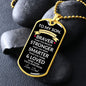 To My Son Dog Tag Necklace | Gift from Dad | Braver, Stronger, Smarter, Loved