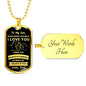 To My Son Dog Tag Necklace | Gift From Dad | Believe in You