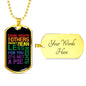 Equal Rights Dog Tag Necklace | Gay Pride Rainbow Necklace
