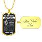 To My Son | Stand Tall | Dog Tag Necklace From Dad