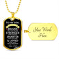 To My Son Dog Tag Necklace | Gift from Dad | Braver, Stronger, Smarter, Loved