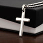 Lung Cancer Warrior  | Cross Pendant with Ball Chain | Gift for Support, Fighter, Survivor