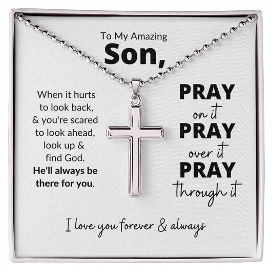 To My Son | He'll Always Be There For You | Cross Necklace
