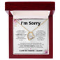 I'm Sorry | Apology Gift for Wife, Soulmate, Girlfriend | Forever Love Necklace