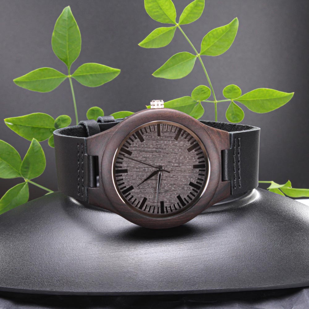 Gift for Fiancé | Engraved Wooden Watch | Meet Me at the Altar