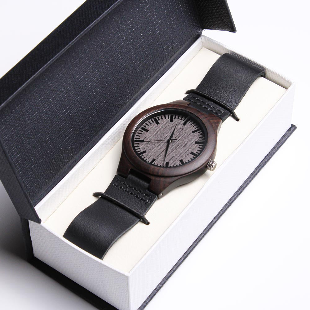 Gift for Fiancé | Engraved Wooden Watch | Meet Me at the Altar