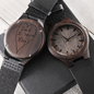 Personalized Wooden Watch for Men | Handwritten Gift for Father's Day | Custom Engraved Watch for Dad, Grandpa, Papa, Bonus Dad