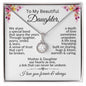 To My Daughter | Mother & Daughter Hearts As One | Eternal Hope Necklace