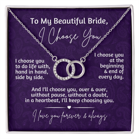 Gift for Bride from Groom | Interlocking Circles Necklace | I Choose You