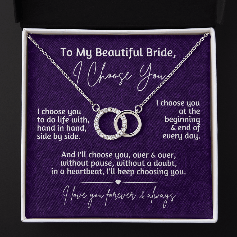 Gift for Bride from Groom | Interlocking Circles Necklace | I Choose You