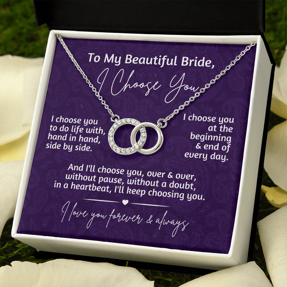 Gift for Bride from Groom | Interlocking Circles Necklace | I Choose You