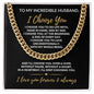 To My Husband | I Choose You | Cuban Link Chain
