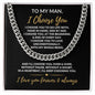 To My Man | I Choose You | Cuban Link Chain