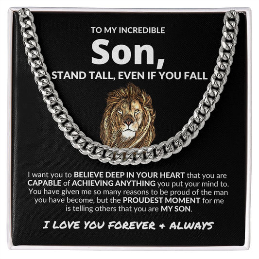To My Son | Proudest Moment | Cuban Link Chain