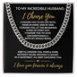 To My Husband | I Choose You | Cuban Link Chain