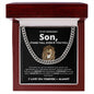 To My Son | Right Beside You | Cuban Link Chain
