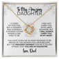 To My Daughter | Gift from Dad | Closed My Eyes for a Moment | Love Knot Necklace