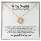 To My Bonus Daughter | Blessed and Grateful | Love Knot Necklace