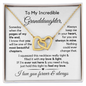 To My Granddaughter | Most Beautiful Chapter | Interlocking Hearts Necklace