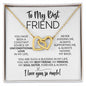 To My Best Friend | Constant Source of Unconditional Love | Interlocking Hearts Necklace