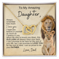 To My Daughter | Proud to be Your Father | Interlocking Hearts Necklace