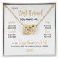 To My Best Friend | Blessed & Grateful | Interlocking Hearts Necklace