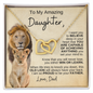 To My Daughter | Win or Learn | Interlocking Hearts Necklace