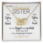 To My Unbiological Sister | Blessed & Grateful | Interlocking Hearts Necklace