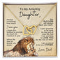 To My Daughter | Proud to be Your Father | Interlocking Hearts Necklace