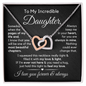 To My Daughter | Most Beautiful Chapter | Interlocking Hearts Necklace