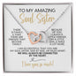 To My Soul Sister | Friends That Become Family | Interlocking Hearts Necklace